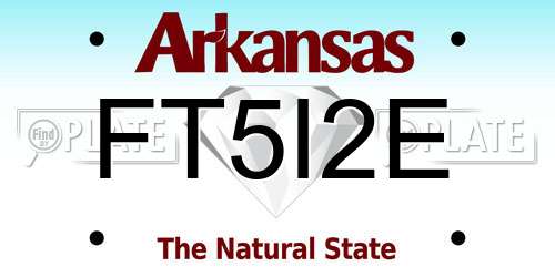 FT5I2E Arkansas License Plate