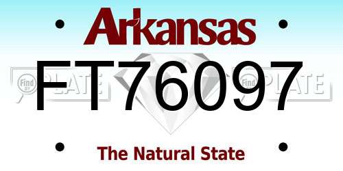 FT76097 Arkansas License Plate
