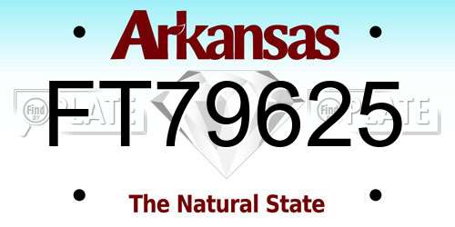 FT79625 Arkansas License Plate