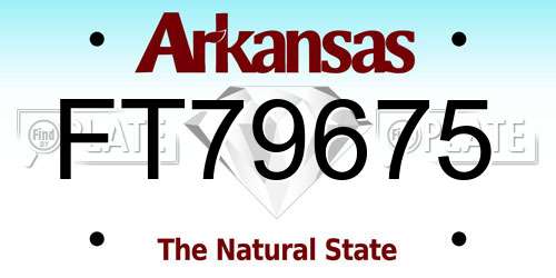 FT79675 Arkansas License Plate