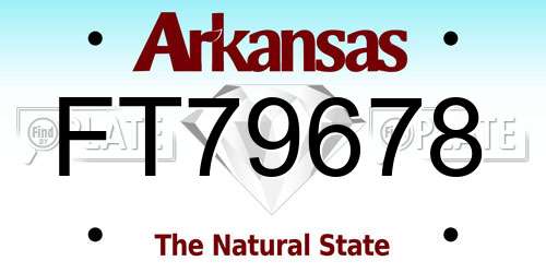 FT79678 Arkansas License Plate