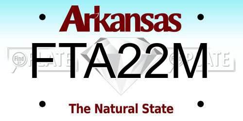 FTA22M Arkansas License Plate