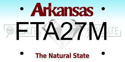 FTA27M Arkansas License Plate