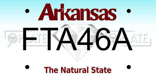 FTA46A Arkansas License Plate