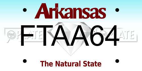 FTAA64 Arkansas License Plate
