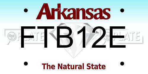 FTB12E Arkansas License Plate