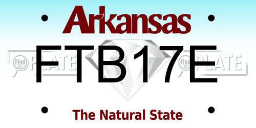 FTB17E Arkansas License Plate