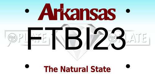 FTBI23 Arkansas License Plate