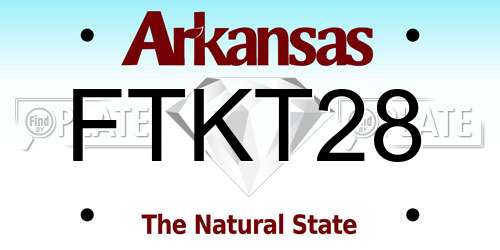 FTKT28 Arkansas License Plate