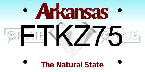 FTKZ75 Arkansas License Plate