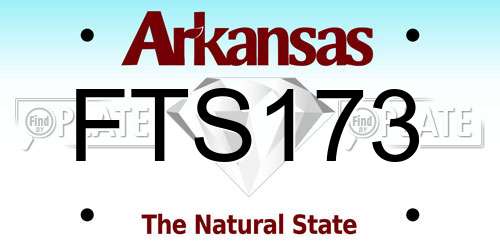 FTS173 Arkansas License Plate
