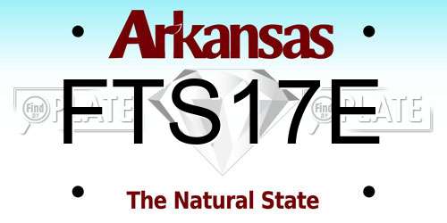 FTS17E Arkansas License Plate