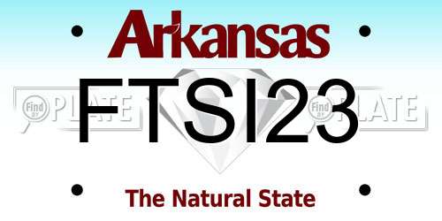 FTSI23 Arkansas License Plate