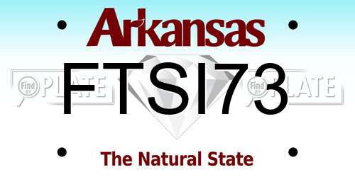 FTSI73 Arkansas License Plate