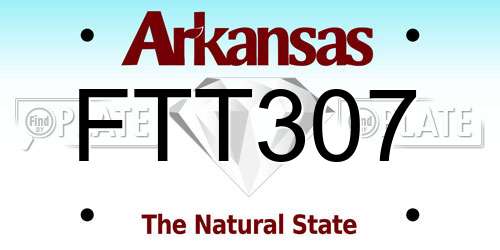 FTT307 Arkansas License Plate