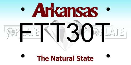 FTT30T Arkansas License Plate