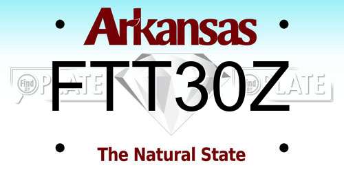 FTT30Z Arkansas License Plate