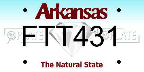 FTT431 Arkansas License Plate