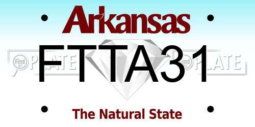 FTTA31 Arkansas License Plate
