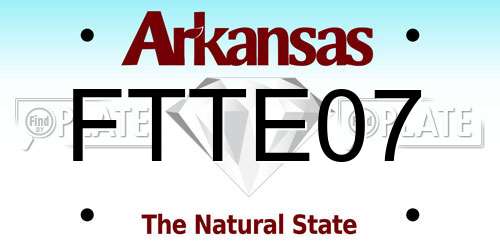 FTTE07 Arkansas License Plate
