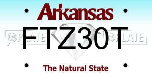 FTZ30T Arkansas License Plate