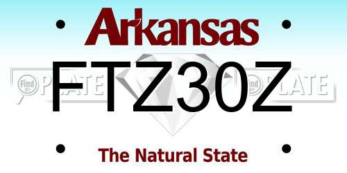 FTZ30Z Arkansas License Plate