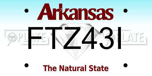FTZ43I Arkansas License Plate
