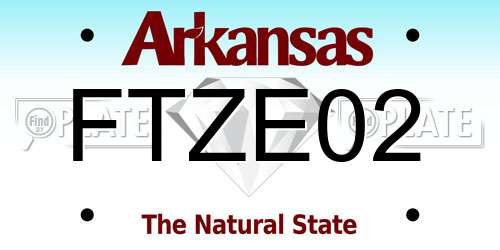 FTZE02 Arkansas License Plate