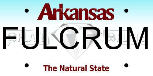 FULCRUM Arkansas License Plate