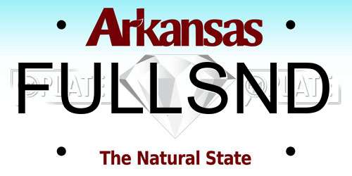 FULLSND Arkansas License Plate