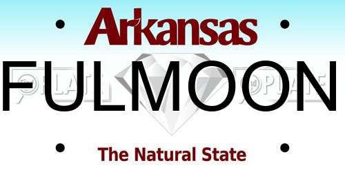 FULMOON Arkansas License Plate