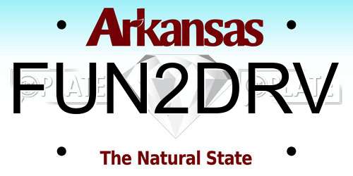 FUN2DRV Arkansas License Plate