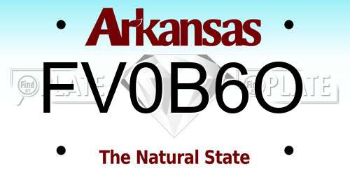 FV0B6O Arkansas License Plate