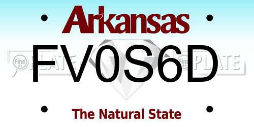 FV0S6D Arkansas License Plate