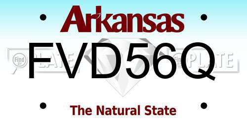FVD56Q Arkansas License Plate