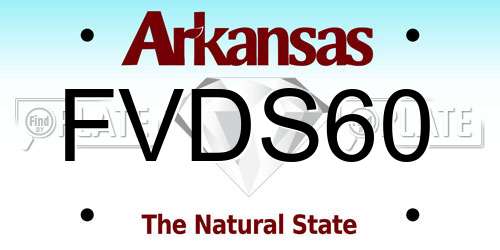FVDS60 Arkansas License Plate