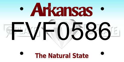 FVF0586 Arkansas License Plate