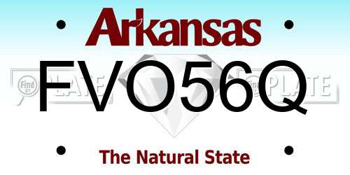 FVO56Q Arkansas License Plate