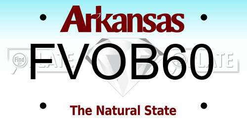 FVOB60 Arkansas License Plate