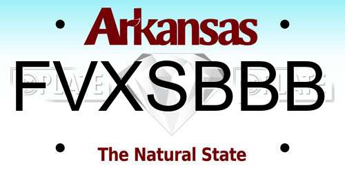 FVXSBBB Arkansas License Plate