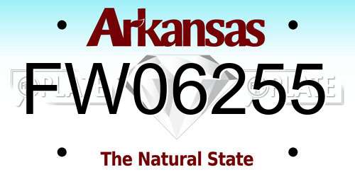 FW06255 Arkansas License Plate