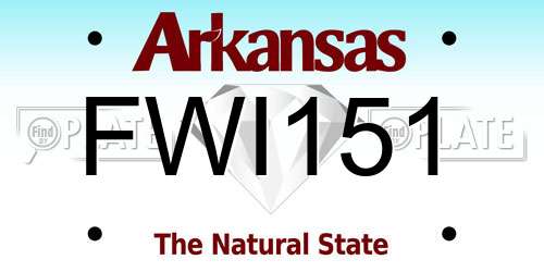 FWI151 Arkansas License Plate