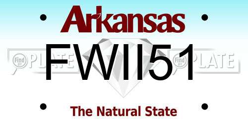 FWII51 Arkansas License Plate