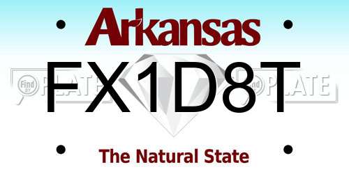 FX1D8T Arkansas License Plate