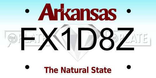 FX1D8Z Arkansas License Plate