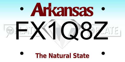 FX1Q8Z Arkansas License Plate
