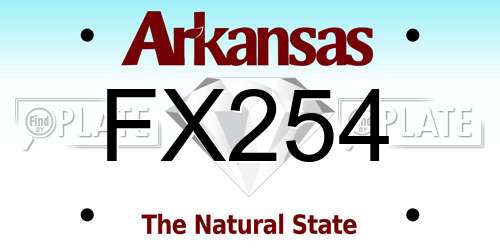 FX254 Arkansas License Plate