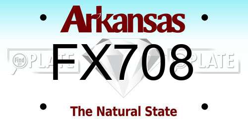FX708 Arkansas License Plate