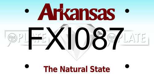 FXI087 Arkansas License Plate