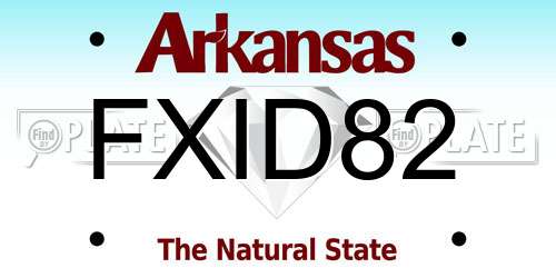 FXID82 Arkansas License Plate